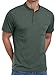 Sailwind Mens Henley Shirts Short Sleeve Summer Casual Classic Cotton T Shirts Pocket Button Shirt Green