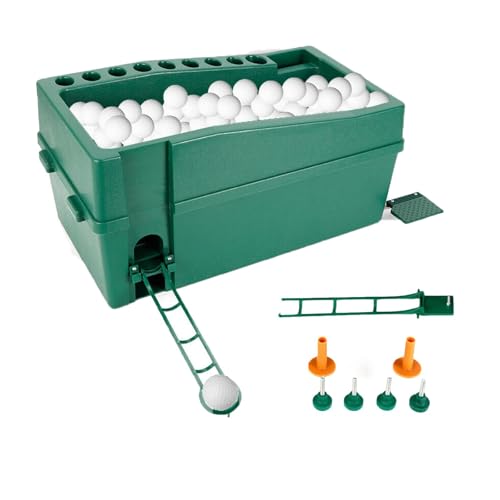 FXEIPOL Automatic Golf Tee Machine 100 Balls for Indoor, Golf