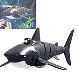 ▲ Realistische Bewegung: Das flexible RC-Hai-Spielzeug kann mit realistischer Bewegung, die stark wiederhergestellt ist, frei im Wasser schwimmen.