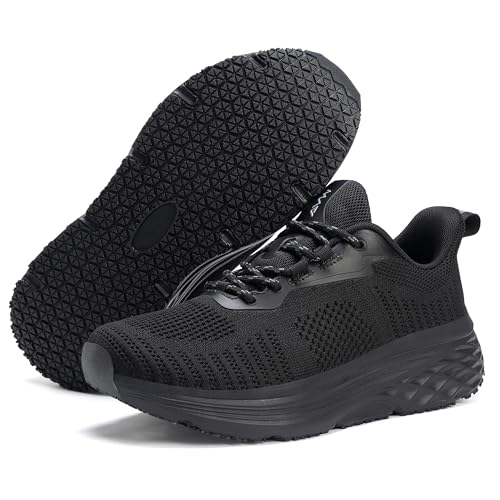 Image of AVW Womens Non Slip Work Shoes Water Resistant Walking Sneakers Food Service Chef Kitchen Shoes
