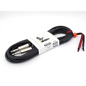 X-LEAD IC55PN060BK câble pour instruments professionnels de haute qualité pour guitare/basse/claviers – Jack/Jack – connecteurs d’origine NEUTRIK (6 m, noir) – MADE IN ITALY by INCO