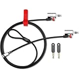 Kensington Computer Products Group - Kensington Clicksafe K64640 Twin Laptop Cable Lock - Master - Keyed Lock - Carbon Steel - 5.67 Ft 'Product Category: Alarms & Locks/Cable Locks'