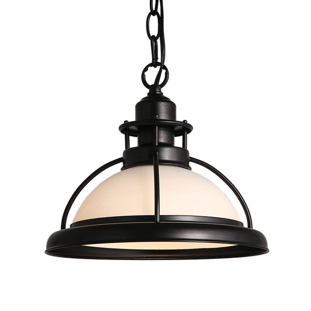 Lampe Suspendue Verre E27 au Style Rétro Industriel pour Décoration Loft
