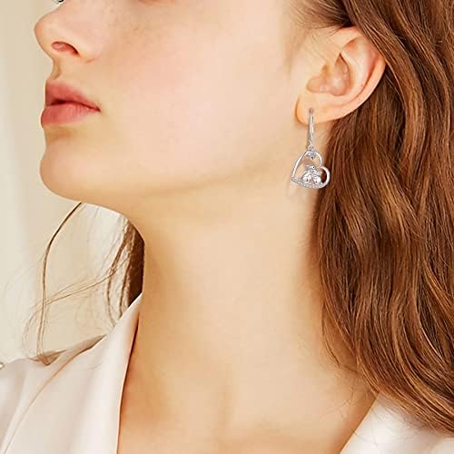 Starchenie Women's Earrings,925 Sterling Silver Rabbits Earrings with 3A Cubic Zirconia Jewellery for Women