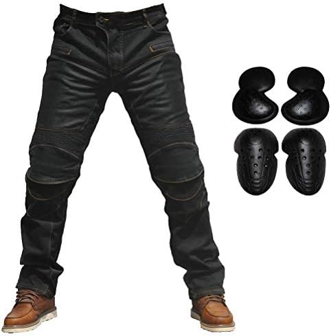 2019 Men Motorcycle Riding Jeans Armor Racing Cycling Pants with Upgrade Knee Hip Protector Pads