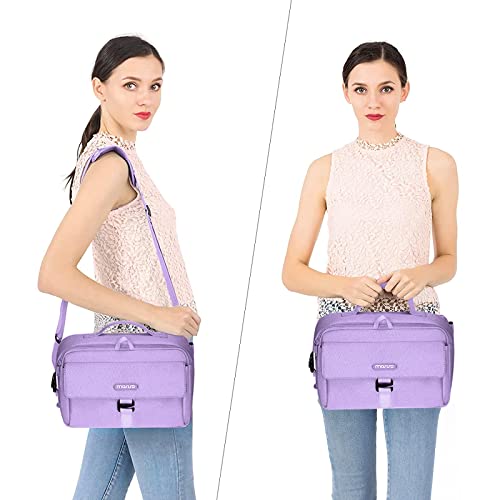 Bolso para cámara con bandolera y cubierta impermeable morado miniatura 6