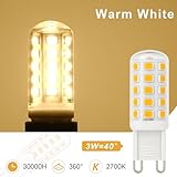 Ugvmn 3W G9 LED Bulbs Warm White 580LM, 2700K Energy Saving Light Bulbs Equivalent to 40W Halogen, No Flicker Capsule GU9 LED Bulb for Home Lighting Decor, Chandelier, Not Dimmable, 220-240V,4 Pack - Image 6