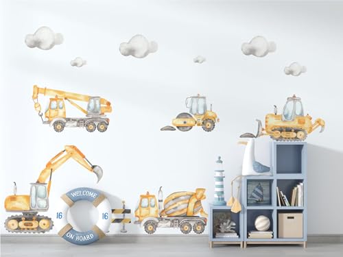 Vinilo decorativo tractor para habitación infantil miniatura 1