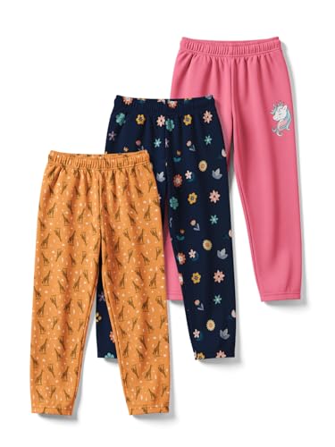 Image of HELLCAT Trendy Printed Cotton Blend Girls Pyjama-Pack of 3 | Pyjama Pants for Kids