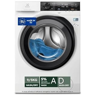 Electrolux EW7W495G Lavasciuga DualCare 700 con Tecnologia SensiCare+, 9 kg Lavaggio e 5 kg Asciugatura, 1400 Giri al Minuto, Lavaggio Rapido e Cesto CareDrum, 847x597x576 mm, Classe A/D, Bianco
