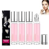 Jwtolp Women Pheromone Perfume,4Pcs Long-lasting and Addictive Personal Roll-on Pheromone Perfume Oil Fragrance - Cologne for Women to Attract Men