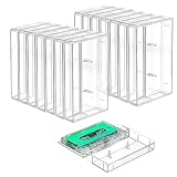 AHANDMAKER 15 custodie trasparenti in plastica per cassette musicali, 10,8 x 7 cm, per la casa, collezione d'arte, studio, protezione per l'organizzazione