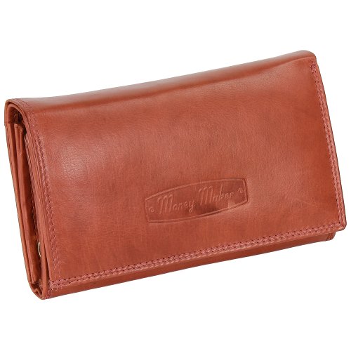 Ledershop24 Lederen damesportemonnee damesportemonnee - lang verschillende kleuren - cadeauset + exclusieve sleutelhanger