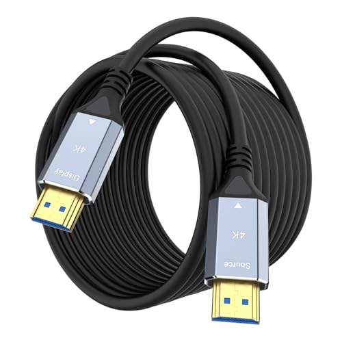 BOPLYBAY Fiber Optic HDMI Cable Active Optical Cable (AOC) High Speed HDMI Cord for in-Wall Installation Home Theater Projector TV and Gaming (4K@60Hz 100 feet)