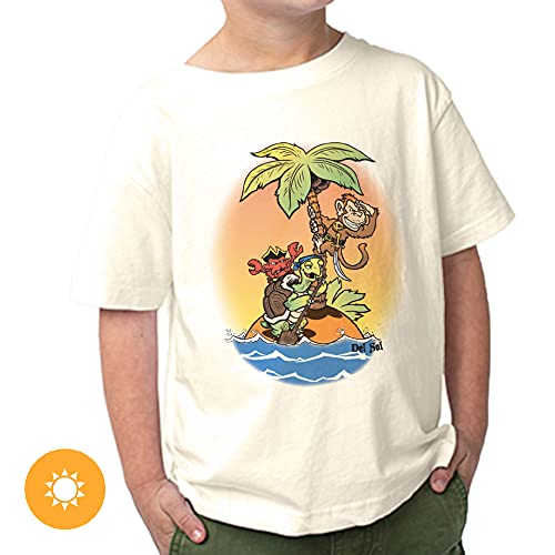 Del Sol Color Changing Toddler Boys Crew Tee - Pirate Trio, Natural, Size 3T2