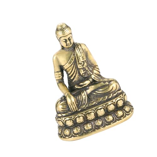 THINCAN Statue di Buddha in ottone per meditazioni Decorazioni Buddha Statue Figure Decori spirituali Tabella Centrepieze Statua Sculture