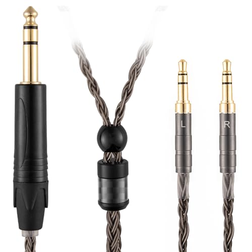 SYRNARN 6.35mm �X�e���I�w�b�h�z���P�[�u�� 16�R�A�⃁�b�L�n�C�u���b�h�AHIFIMAN SUSVARA UNVEILED�ASUNDARA Arya HE4XX HE400i HE1000V2�ADENONs AH-D600 D9200�AFii