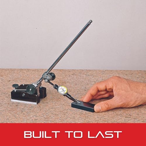 Image of Starrett Full-Sized Surface Gage with Fully Hardened, Ground and Nicely Finished Stable Steel Base - 9 inch Spindle Length, 2-7 /8 x 2-3 /8 inch Base Size - 257A