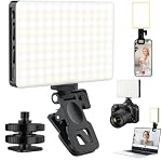 120 LED Selfie Light pour iPhone, Luminaire portable avec clip & Adaptateur de trépied pour caméra - 5000mAh Remboursable, 3 Modes d'éclairage, CRI 97+ pour enregistrement vidéo, TikTok, Anneaux de trépieds