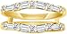 PURVIKA JEWELS Wedding Band Ring, 2.00 Ct Baguette Cut Lab Diamond Enhancer Guard, 14K Yellow Gold Plated (YELLOW, 6)