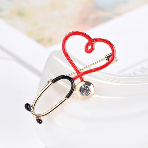 Image of Uterus Pin Medical Obgyn Pins Stethoscope Brooch Medicine Symbol Lung Brooch for Gynecologist Medical Doctors Nurse Gifts Jewelry