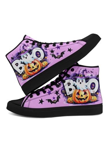 Halloween Shoes High Top Sneakers for Men Women Trainers Canvas Casual Walking Tennis Shoes3