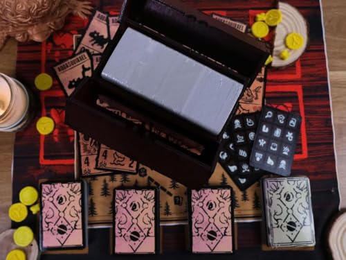 Inscryption Trading Card Game, 486 Cards, 2-Player Strategy Board Game with Playmat and Map mat. (Full Version with Wooden Box)