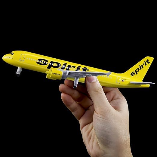 Image of American Spirit A320 Aircraft Model | 1:300 Scale | Die-Cast Alloy Airplane Model | Premium Collectible Display Plane for Aviation Enthusiasts | Multicolor