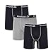 Reebok Mens 3 Pack Performance Boxer Briefs Navy/Sharkskin Navy M