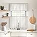 Elrene Home Fashions Cameron Linen Tier Curtains, 30
