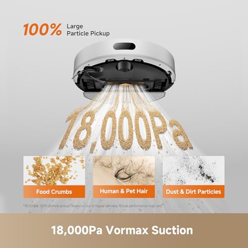 Image of dreame F20 Eco Robot Vacuum and Mop 2-in-1, 18,000Pa Suction, Upgraded from F10,Obstacle Avoidance, Mopping, Dual Anti-Tangle System, Smart LiDAR Navigation, App & Voice Control, White
