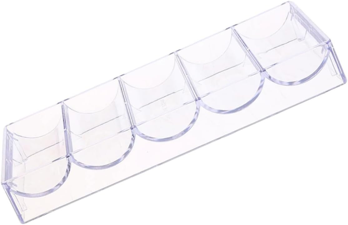 1Pc Transparent Chip Storage Box Organizer for Poker Chips Smooth Surface Design for Board Games and Tidy Table Setup