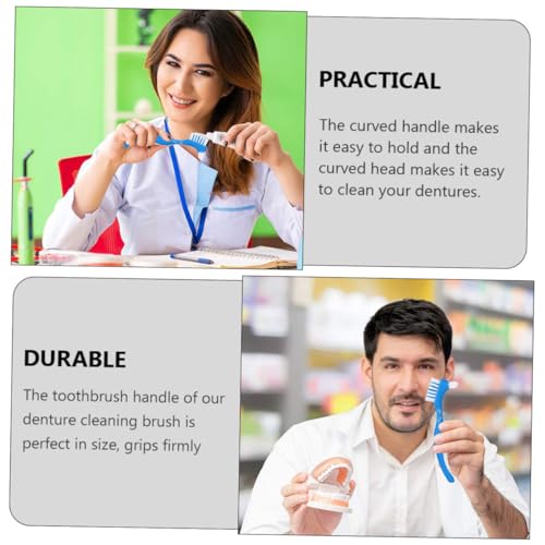 Hoement 5 Peças Escova Para Cuidados Com Dentaduras Limpador De Dentaduras Teclado Escova Retentor E