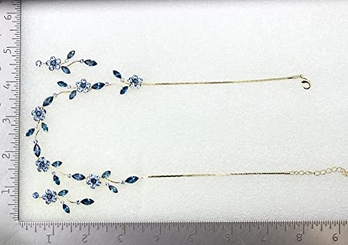 Image of Faship Gorgeous Rhinestone Crystal Floral Necklace Earrings Set