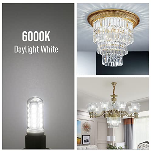 Yuiip G9 Led Bulb 6000K Daylight White 4W (40W Halogen Equivalent), Ac120V 400Lm G9 Bi Pin Base Light Bulbs For Chandeliers Home Lighting, 360° Beam Angle, Non-Dimmable, 5 Pack #TOP3
