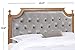 Safavieh Home Collection Tufted Velvet Rustic Oak and Grey Headboard (Queen)