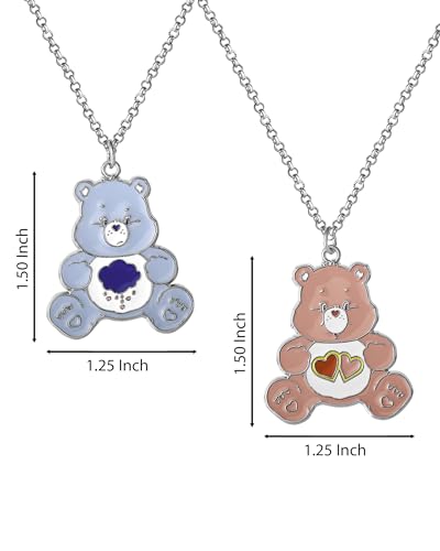 SALLY ROSE Care Bears BFF Necklace for 2 with Grumpy Bear and Love-a-Lot Bear, Official License Necklaces for 2 - Image 4