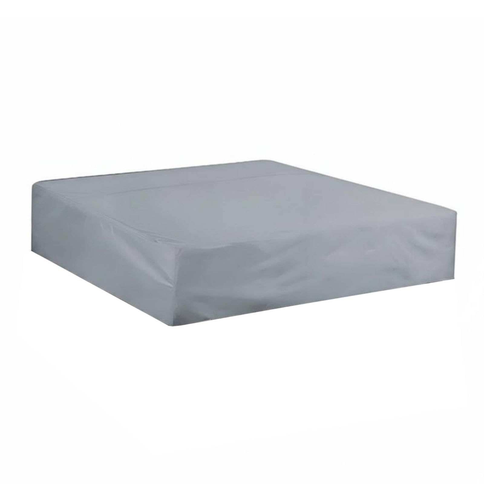 Square Bathtub Cover Sun-Resistant Square Pool Enclosure Silver-Coated Outdoor Protection Grey 207x207x30cm-image-33