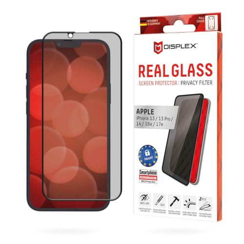 Privacy Schutzglas fĂĽr iPhone 17e/16e/14/13 Pro/13 (10H), Eco-Montagerahmen