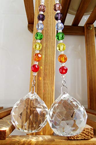 Airsun Crystal Suncatcher 30Mm Prism Ball, Chakra Pendant Sphere Feng Shui Decoration, Rainbow Maker & Window Chandelier Hanging Ornament (Crystal, 30Mm) #TOP1