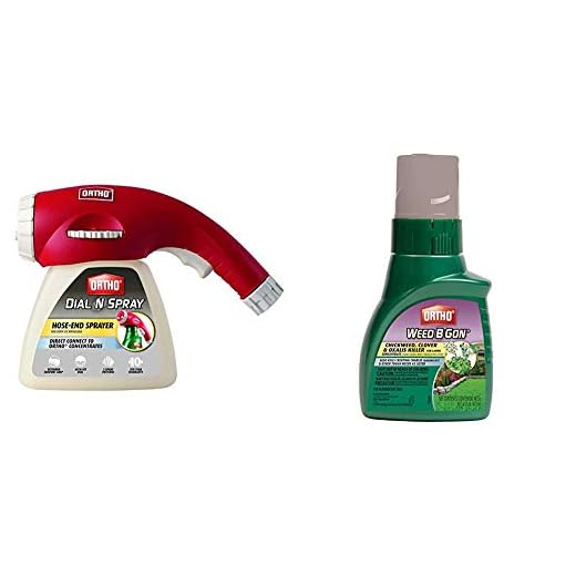 Ortho Dial N Spray Multi-Use Hose-End Sprayer Weed B Gon Chickweed Clover & Oxalis Killer for Lawns Concentrate