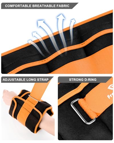 Image of Fragraim Adjustable Ankle Weights 1-3 /4 /5 /6 /8 /10 /12 /15 /20 LBS Pair with Removable Weight for Jogging, Gymnastics, Aerobics, Physical Therapy