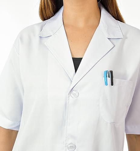 Image of Presents Unisex Cotton Half Sleeves Doctor Coat With Three Pockets (Pack Of 1)