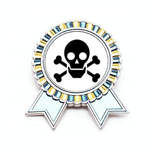 Broche symbole cercle effrayant en métal finition soignée taille M