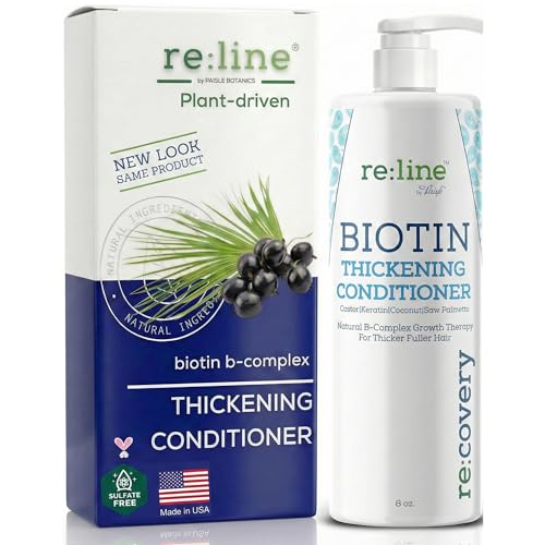 Biotin Hair Growth Conditioner for Hair Loss Natural Thickening Volume Conditioner for Fine Hair Volumizing Deep Treatment for Thinning Color Treated Hair Sulfate Free with Castor Oil for Woman & Men