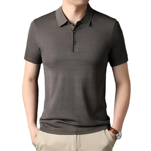 T-shirt polo pour hommes avec boutons col classique chemise décontractée respirante