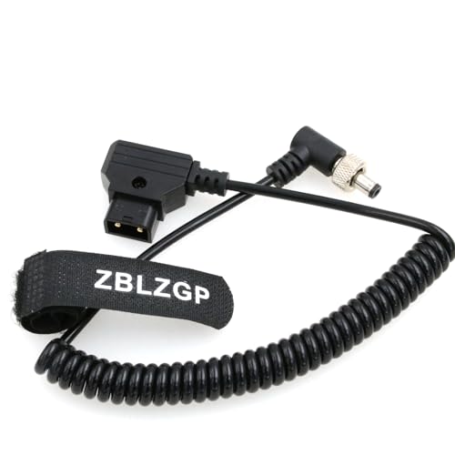 Image of D-Tap to Locking Collar Elbow DC 5.5X2.5 Coiled Power Cable for Decimator MD-HX DMON-Quad