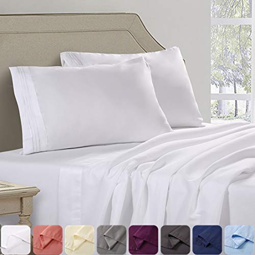 Abakan Queen Bed Sheet Set 4 Piece Super Soft Brushed Microfiber 1800TC Hotel