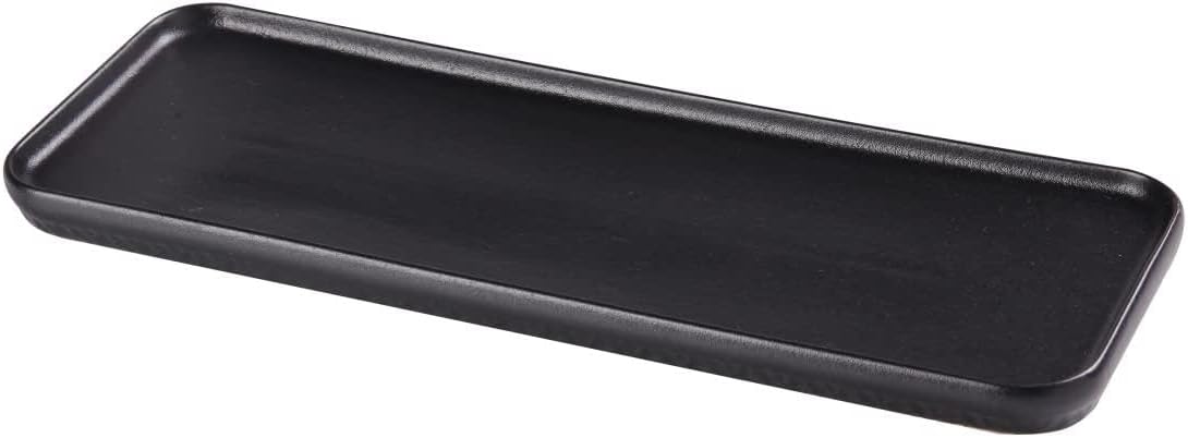 Yanco NB-515 Noble Black Rectangular Display Plate, Black - Pack of 12