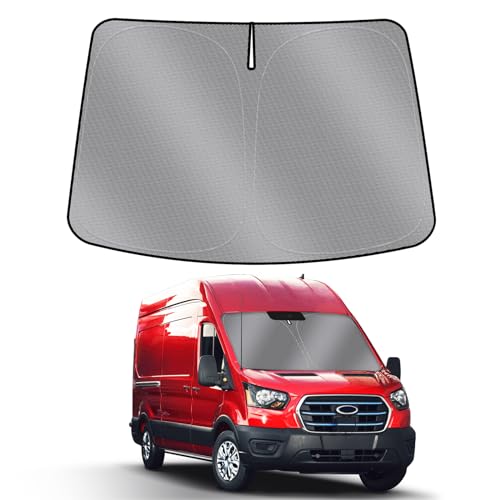 BSSorder Windshield Sun Shade for Ford E-Transit 2022-2025 2026 Windshield Sunshades Front Window...
